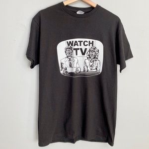Watch TV | Black graphic tee